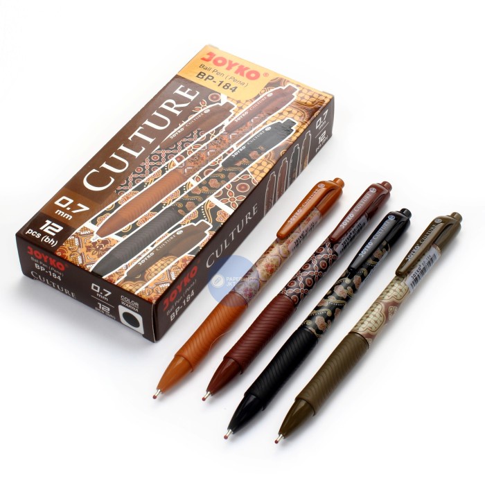 

TERBARU Pulpen Joyko Culture Batik BP-184 HITAM ( Per Pcs )