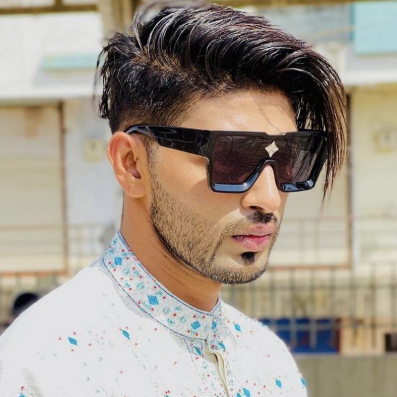 Kacamata Sunglass Bentuk Kotak Oversized Gaya Western