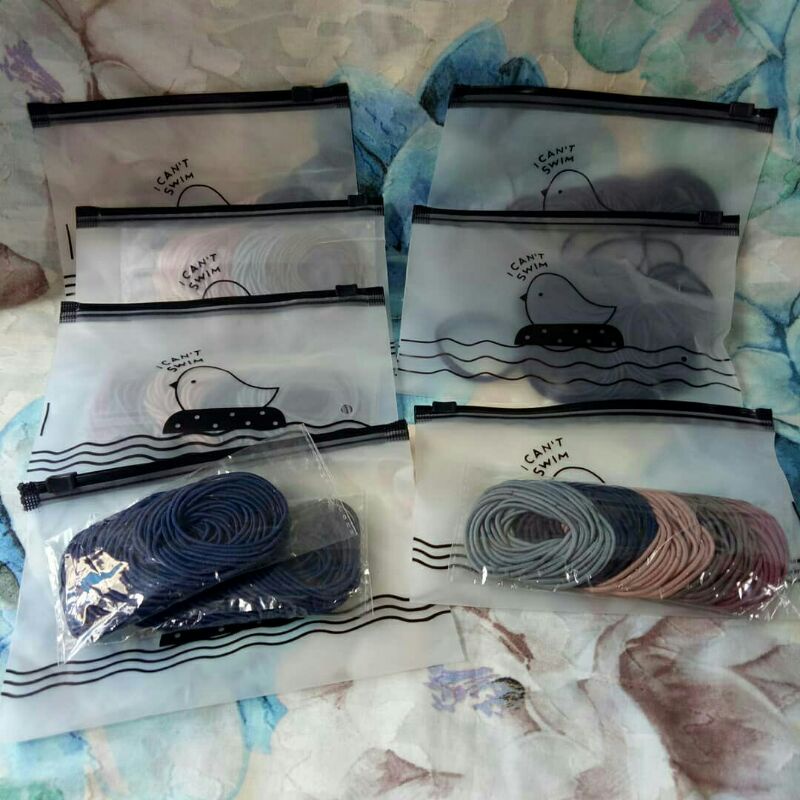 Ikat Rambut Korea/ ikat rambut isi 100pcs /ikat rambut tipis /gelang tipis