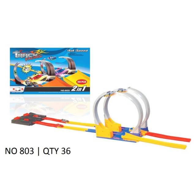 Mainan track racing 2 in 1hot wheels SY0906 S1