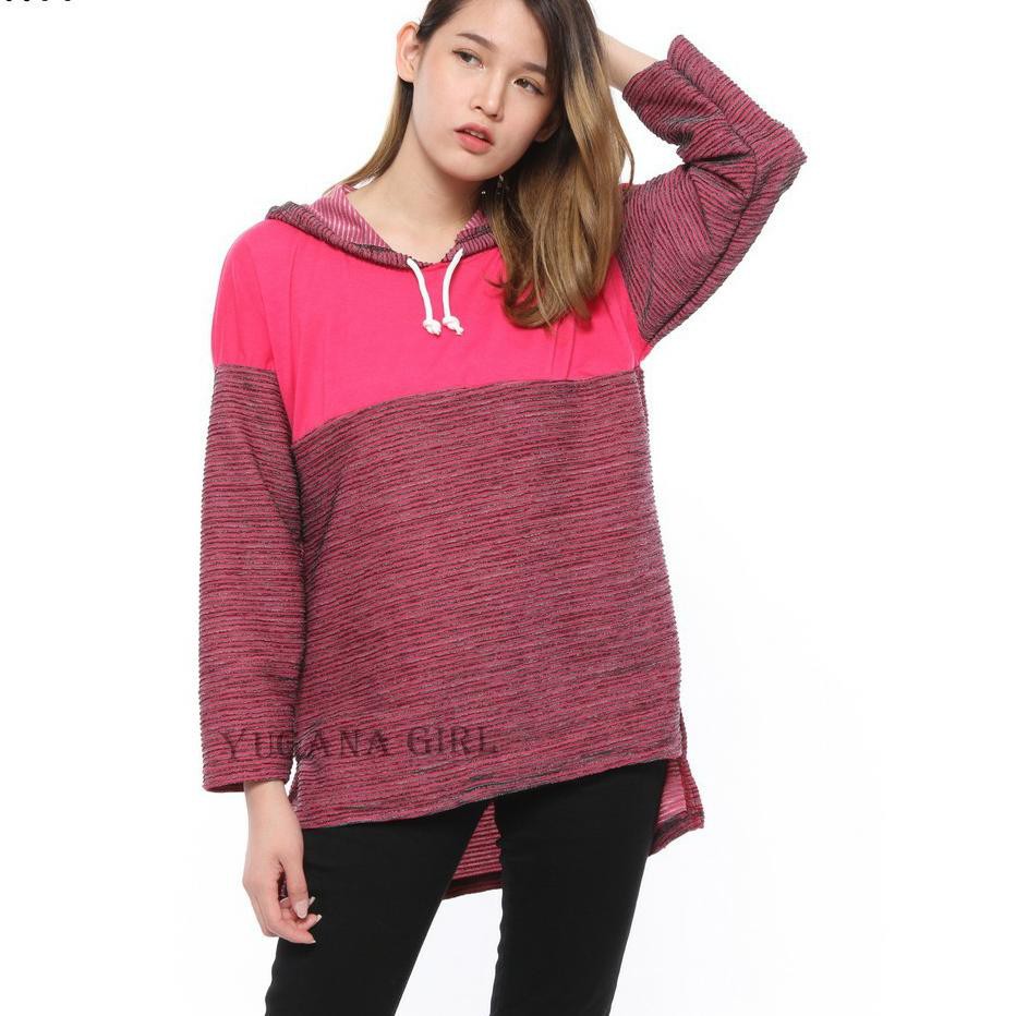 ◘ By.Swan - BELESA Kaos Hoodie XXL Jumbo Lengan Panjang Wanita ♥