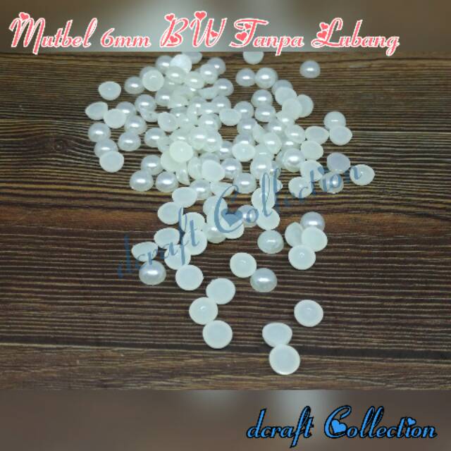 Mutbel 6mm Putih Tanpa Lubang