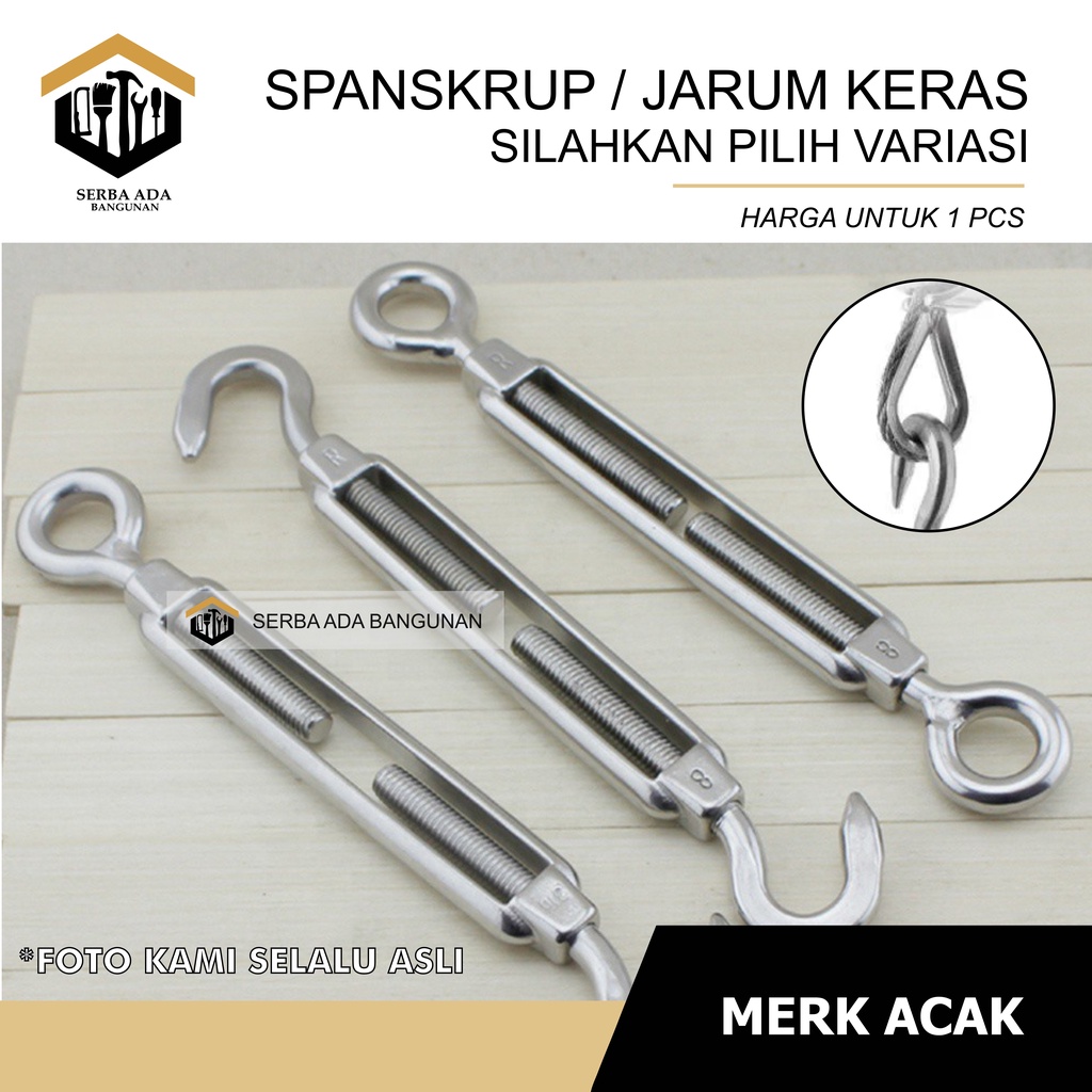 Span skrup spanskrup / jarum keras M6 M8 M10 M12 M16