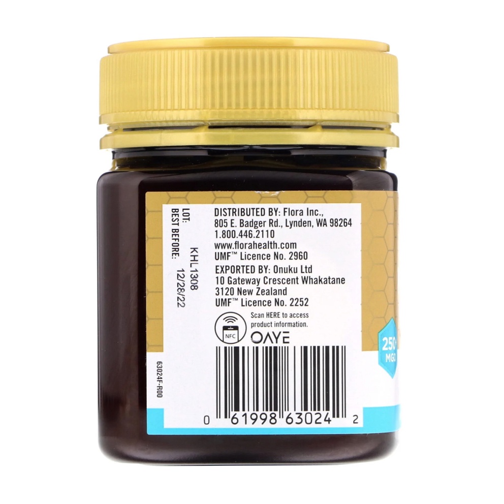 Flora Manuka Honey MGO 250+ (250 g) Madu Murni New Zealand ORI Selandia