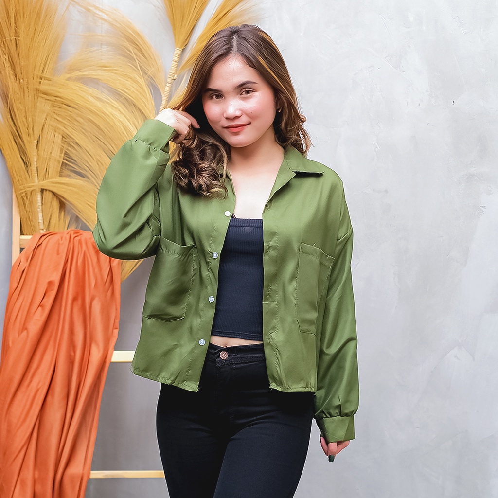 AFI - EC - Kemeja Wanita Gita Rami Basic / Kem Tasa-Army