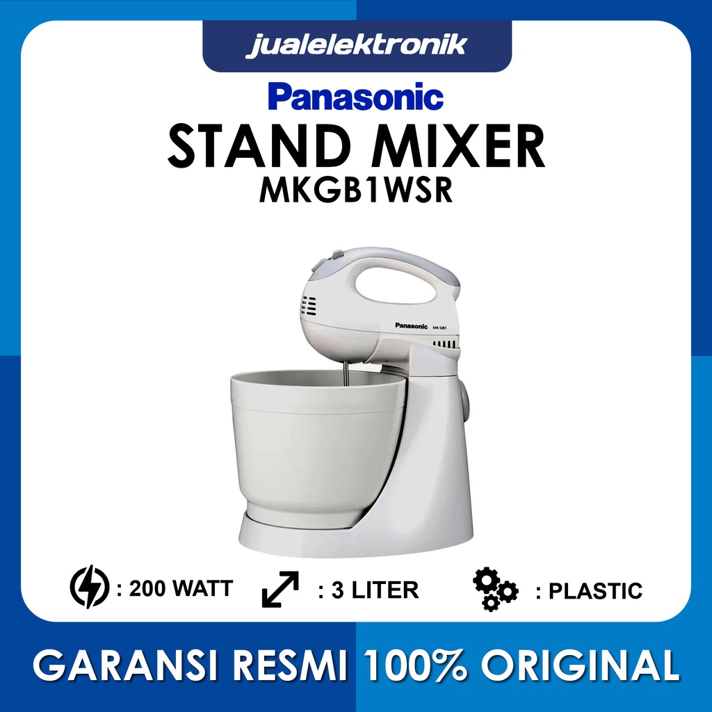 Panasonic Mixer Com – MKGB1WSR Pengaduk Multi Fungsi Kue Roti Baking