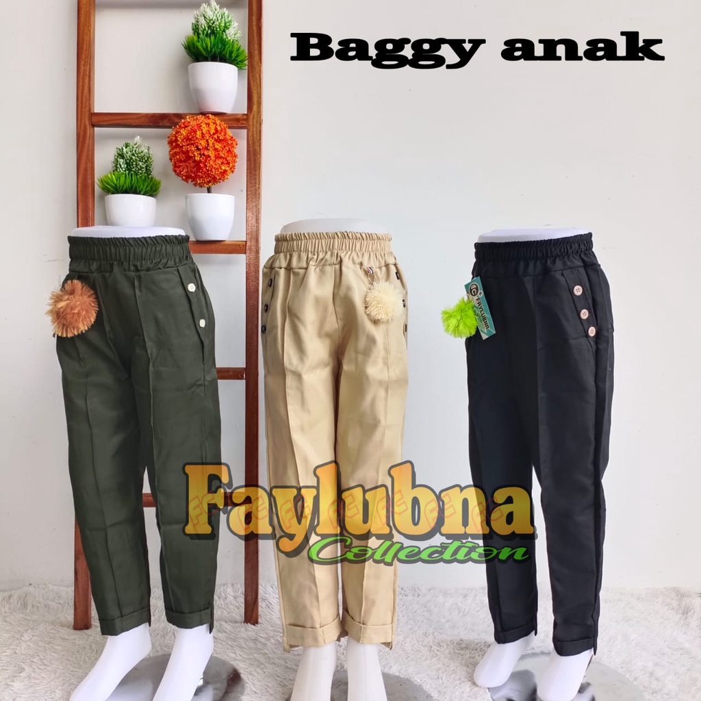 BAGGY PANTS ANAK PEREMPUAN 4-12 TAHUN / CELANA ANAK PEREMPUAN / BAGGY ANAK PEREMPUAN / CELANA BAGGY ANAK / CELANA PANJANG ANAK PEREMPUAN / FASHION ANAK