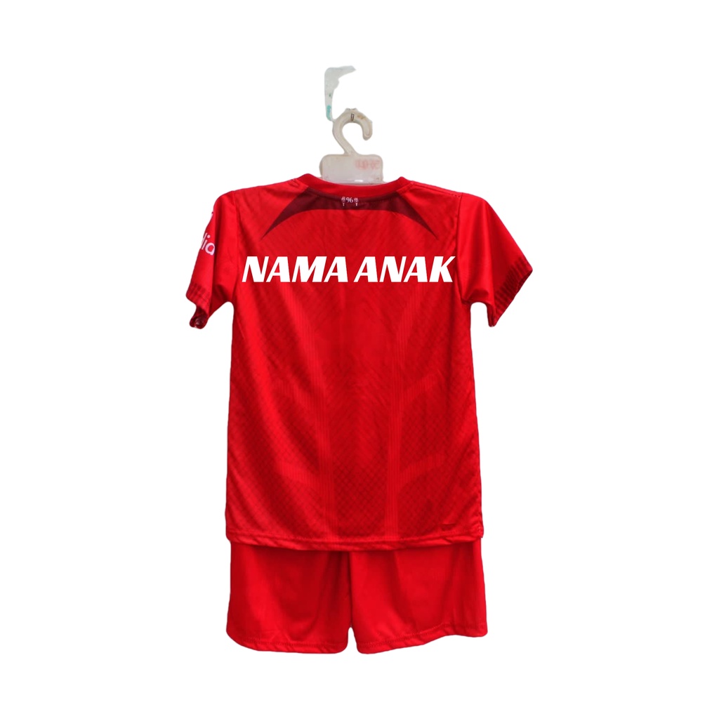 jersey baju bola liverpool/setelan baju bola anak liverpool printing