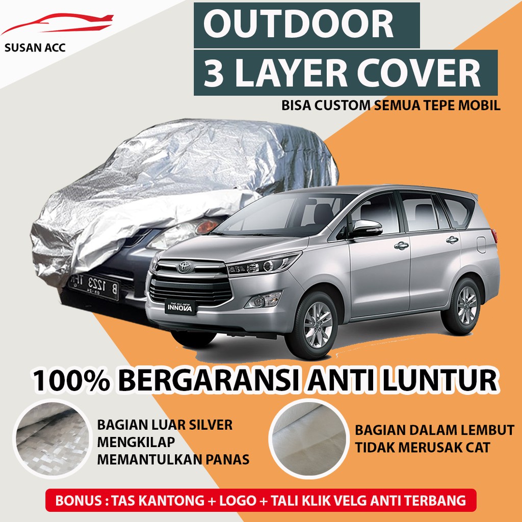 OUTDOOR PREMIUM Body Cover Mobil All New Innova / Sarung Mobil New Innova Innova reborn waterproof