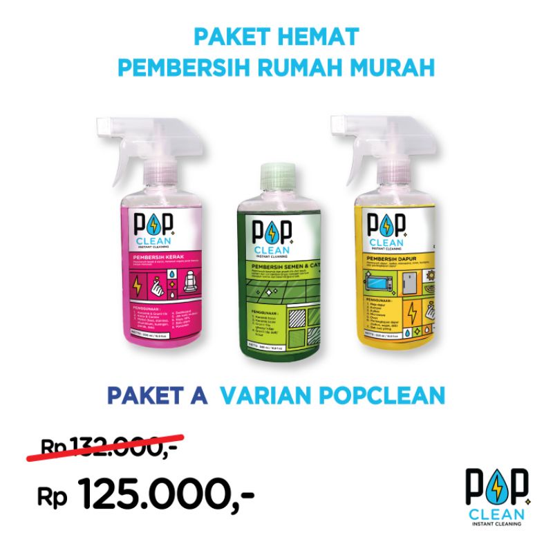 Jual Paket Hemat A Pembersih Rumah Murah Popclean Pembersih Kerak