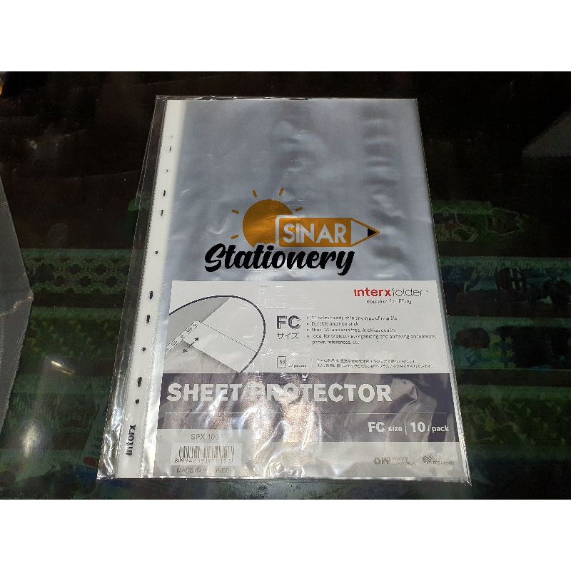 

Sheet protector f4 interx 1pak isi 10pc