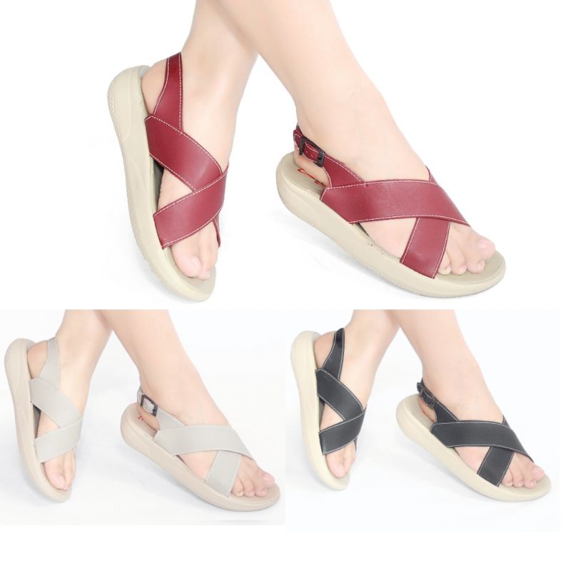 Sandal tali wedges wanita terbaru CS03