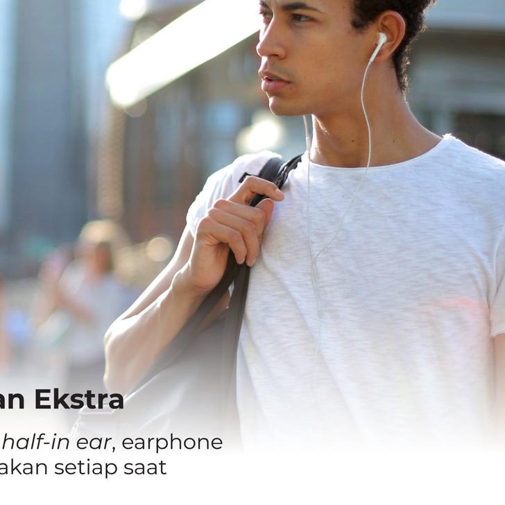 Olike Wired Earphone Headset Half In Ear 14mm Diameter HD Audio Kabel 120cm Garansi Resmi 6 Bulan OA