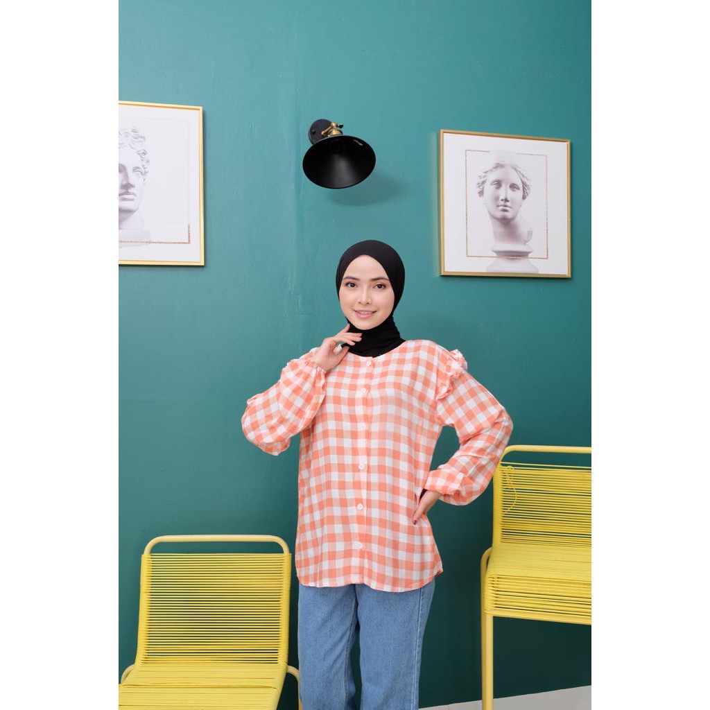 DISKON -  GINGHAM TOP - atasan murah / blouse murah / atasan wanita / blouse wanita