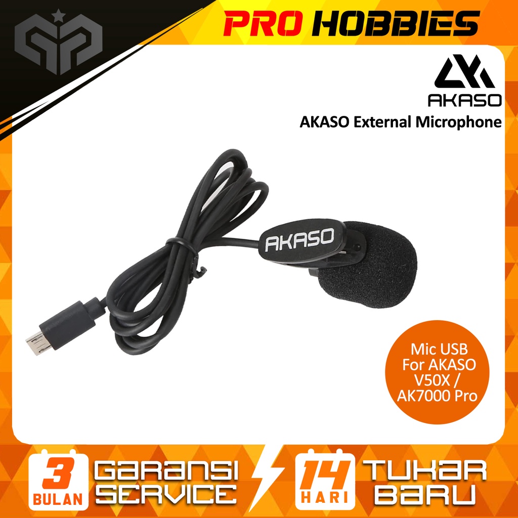AKASO External Microphone for AKASO V50X / Brave 7 / 8 / V50 Pro Mic