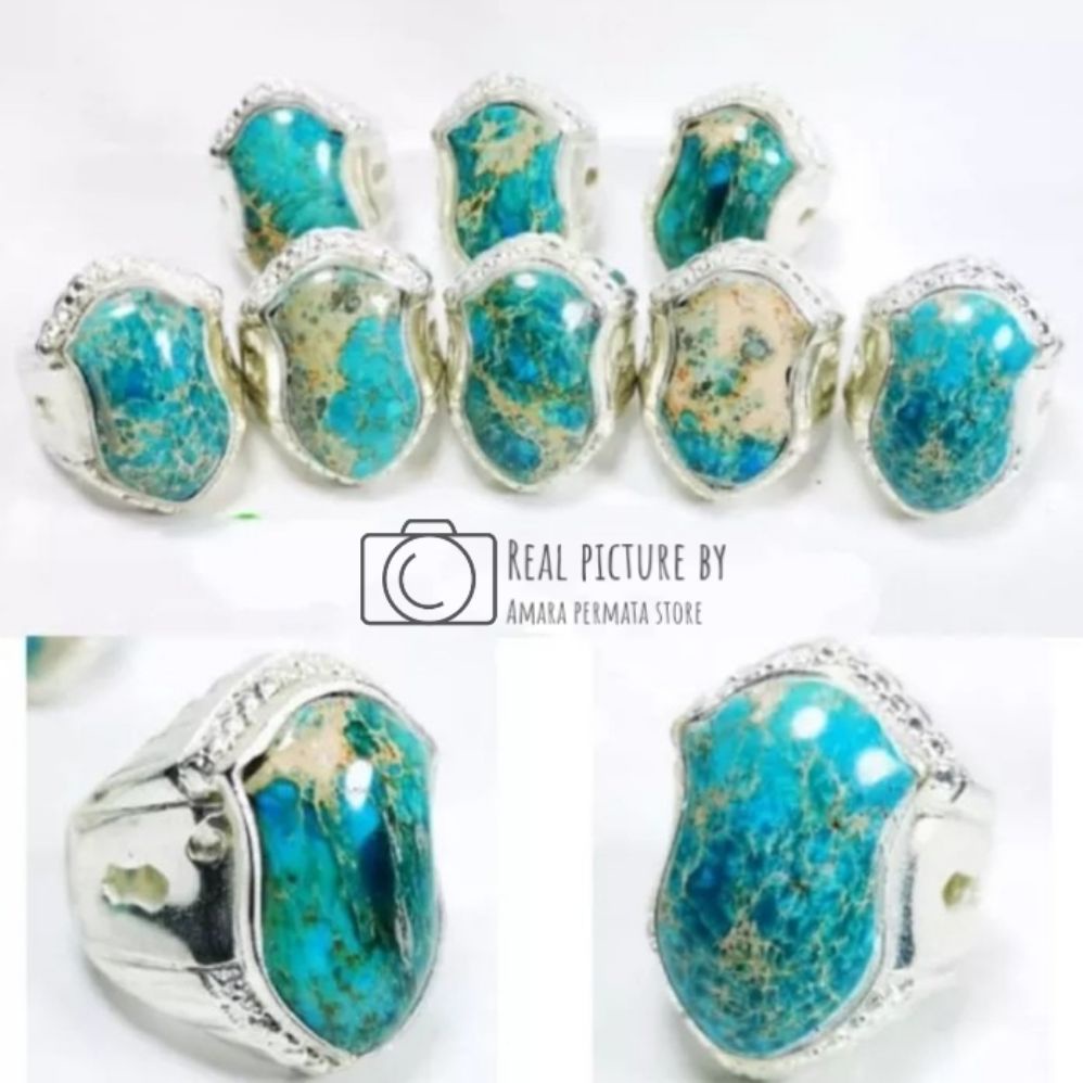 BATU AKIK ASLI LANGKA PYRUS PERSIA TURQUOISE MODEL TEROMPAH
