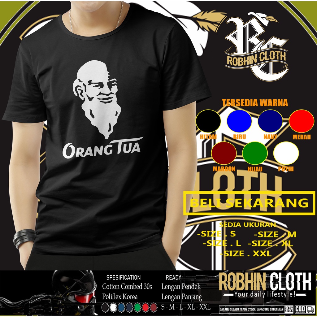 Kaos Cap Orang Tua Anggur Merah Baju Distro