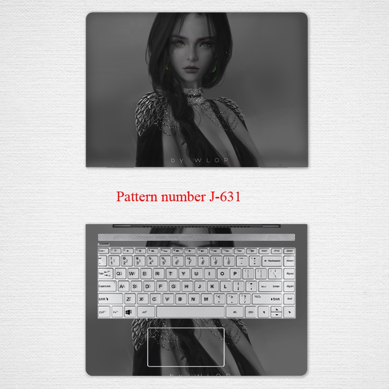 Computer Stickers Vinyl 2 Sides Laptop Skin for 11/12/13/14/15/17 Inch Universal Animation Two-dimensional Cat Feather Laptop Film Suitable for Lenovo Savior R9000p Sticker Full Set Y7000 Notebook R7000p 15.6-inch HP Protective Shell Dell G3