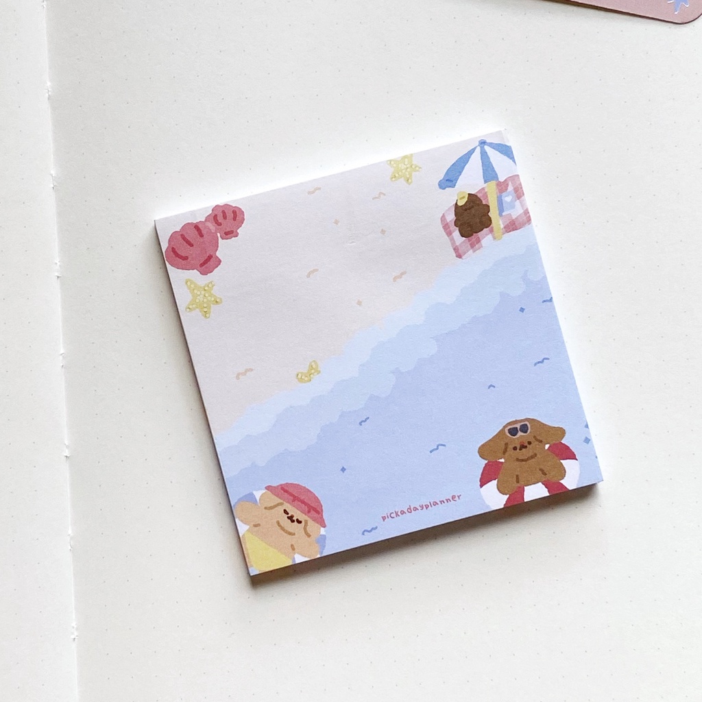 

beach sticky notes