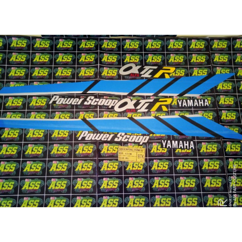 Striping Sticker Yamaha Alfa 1990 biru