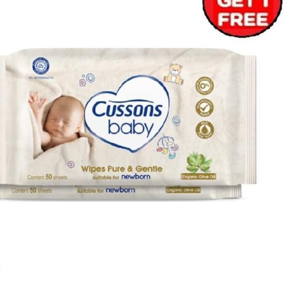 ✰ CUSSONS Baby Sensitive Wipes Olive Oil 50 s ♟