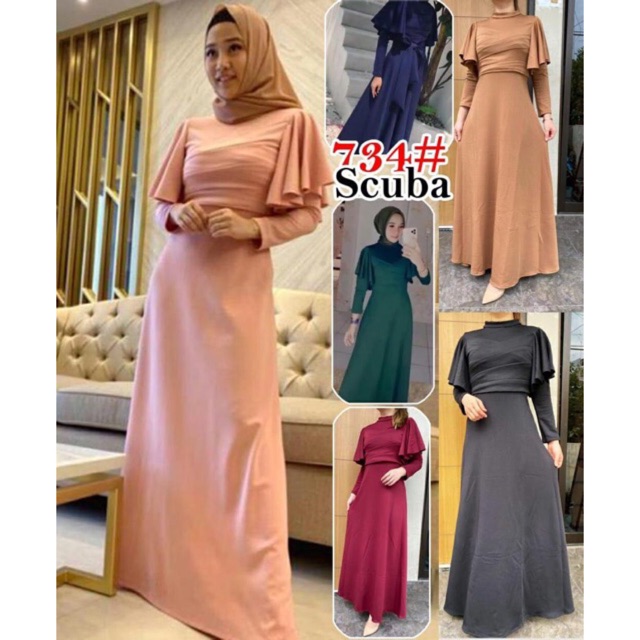 louisecollection 734#dres fashion muslim TERBARU dres muslim//clara maxi dress