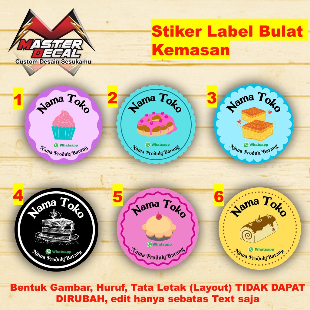 

Cetak Stiker Bontak/Vinly/Stiker Label Bulat/ stiker Kemasan, Kosmetik, Minuman, Makanan isi 54pcs