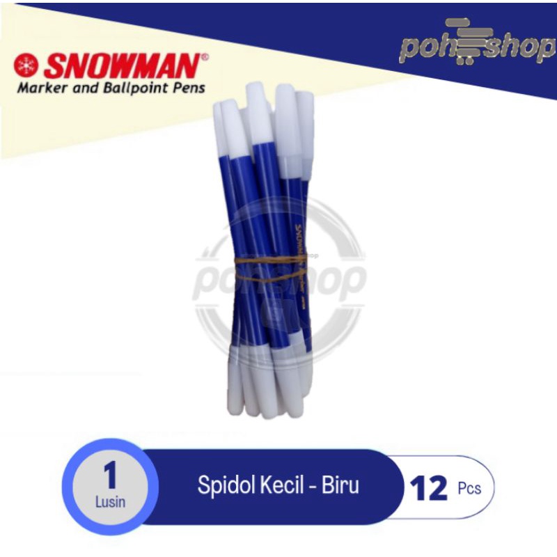 

Snowman Spidol Kecil - Biru | 12 pcs