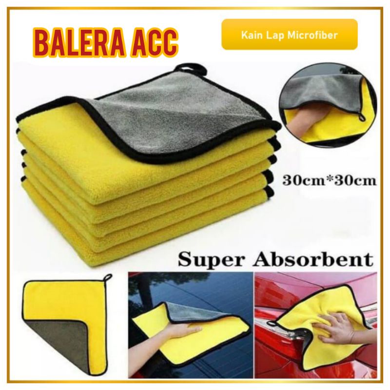 kain lap microfiber motor dan mobil super halus di dua sisi eksklusif multiguna top