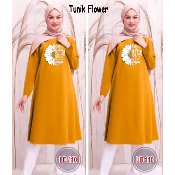 PIK - Tunik Flower XL / TUNIK WANITA/ PAKAIAN WANITA/ TUNIK MURAH