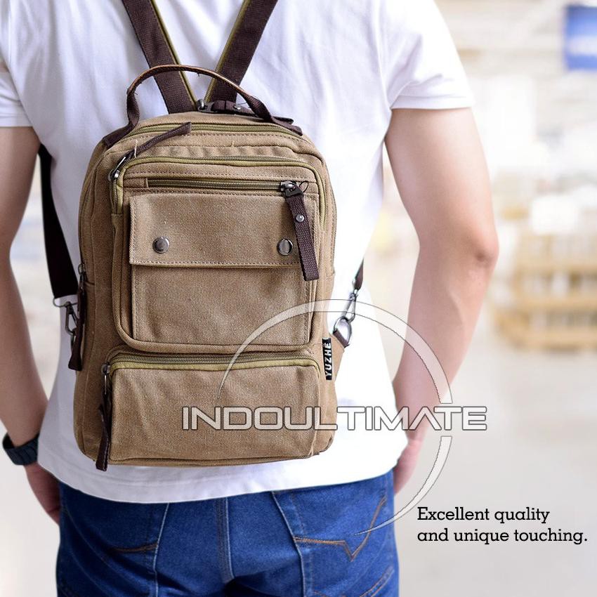 TFV ULTIMATE Tas Ransel Pria kanvas  Import 1617/TAS BACKPACK pria Tas punggung Pria 2in1 Kanvas ✅