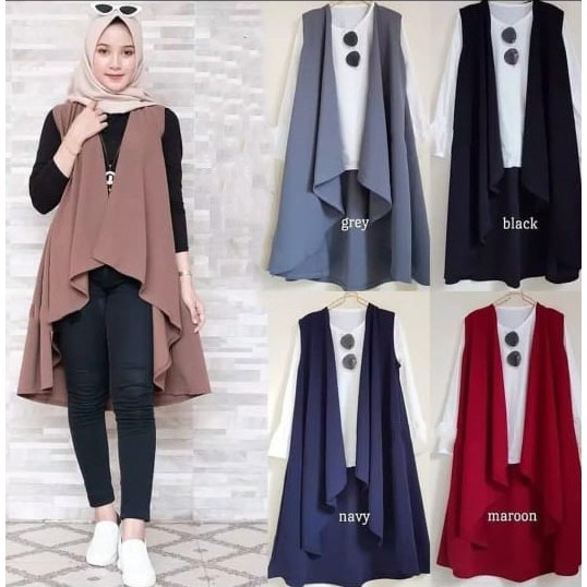 Baju Rompi Wanita  Vest Lavina  Rompi Muslim Wanita  Terbaru Original Best Seller Asli  Original