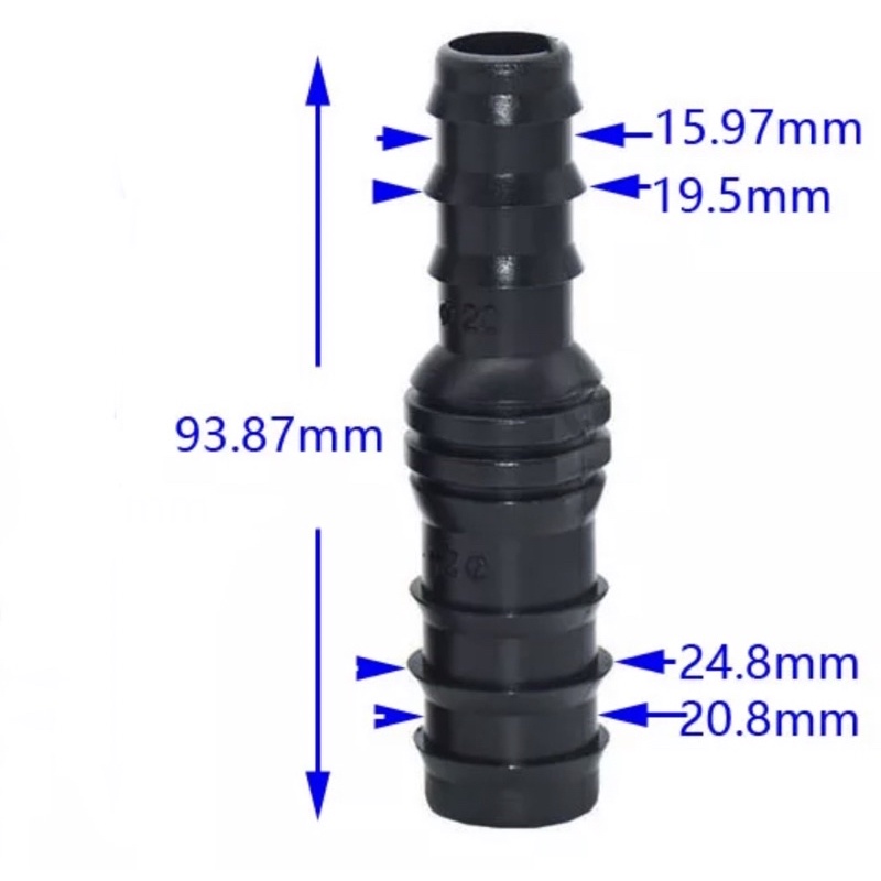 Reducer Selang PE Diameter Luar 25 mm Ke Selang PE Diameter Luar 20 mm