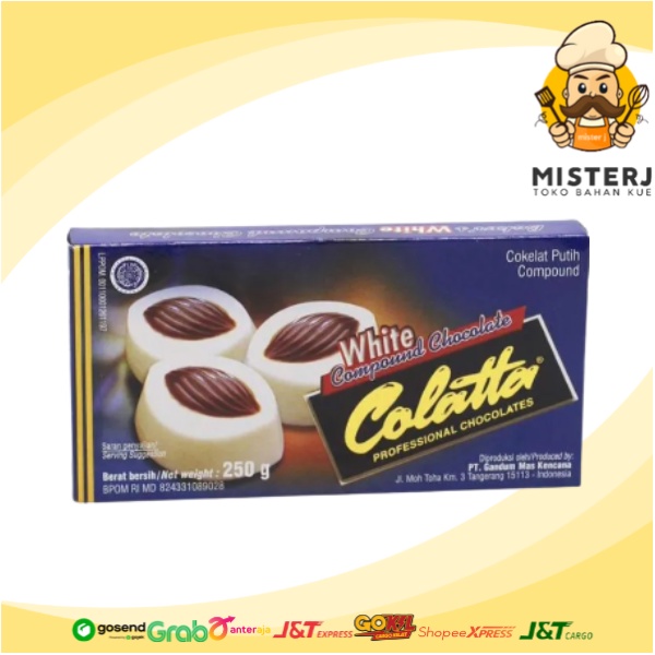 

Colatta Compound | Chocolate | White | 250 Gram | Coklat Putih