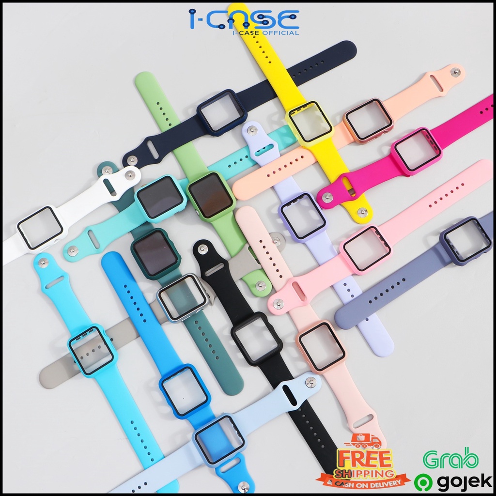 Strap Watch Band and Case 2 in 1 For 38mm 40mm 42mm 44mm (HANYA STRAP)