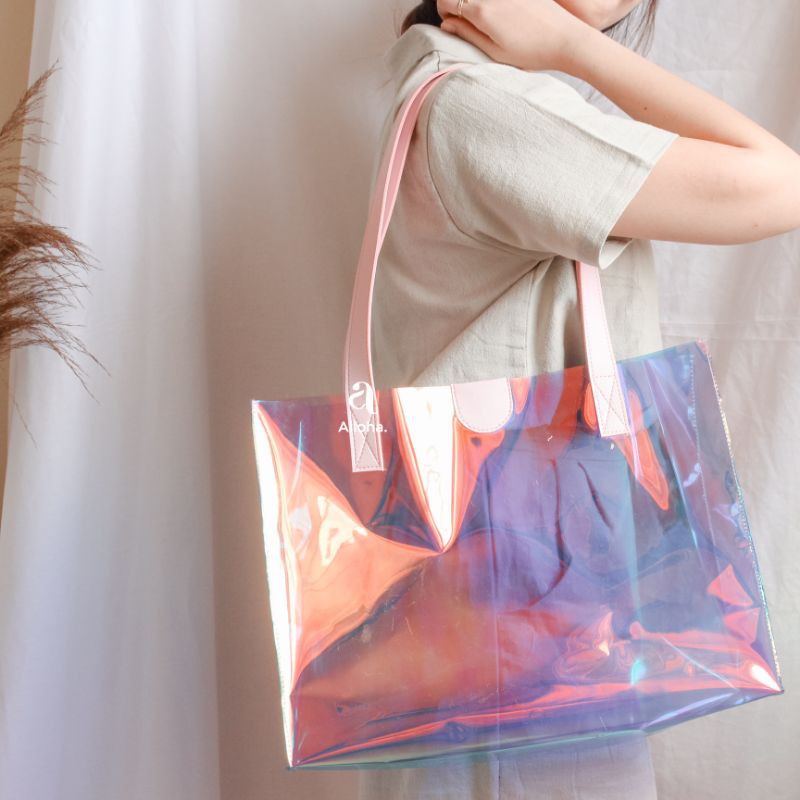 Magnetic Large Hologram PVC Tote Bag