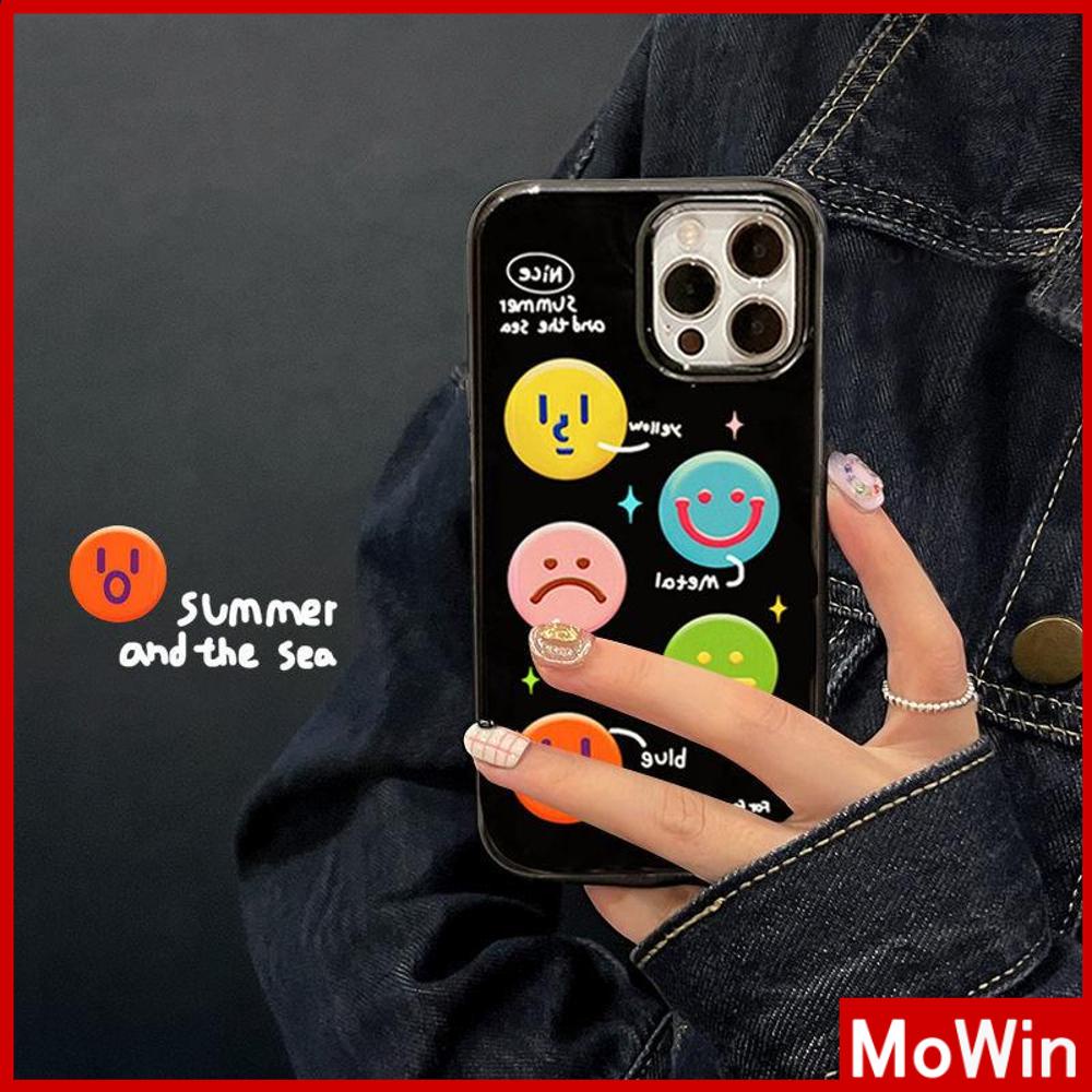 iPhone Case Silicone Soft Case Black Shiny Shockproof Protection Camera Colorful Expression Cartoon Cute Compatible For iPhone 11 Pro Max 13 Pro Max 12 Pro Max 7Plus xr XS Max