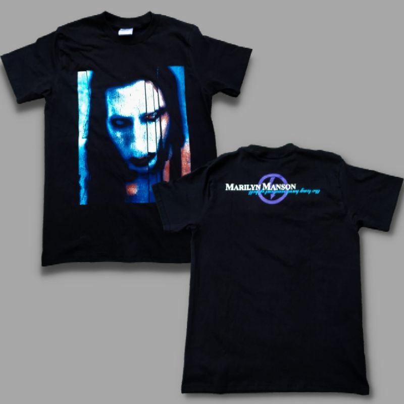 tshirt maryln manson the long hard road out off hell