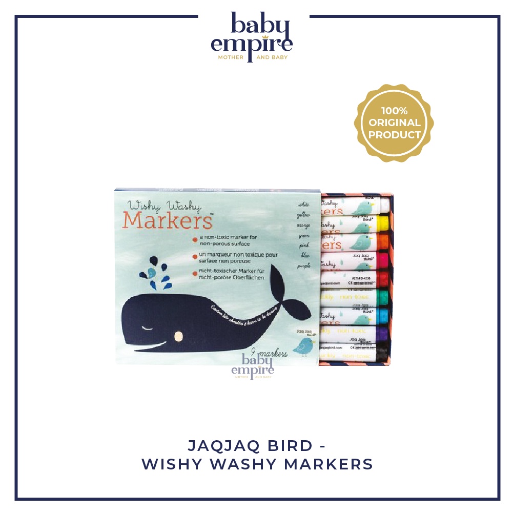 

Jaq Jaq Bird - Wishy Washy Markers 9pcs