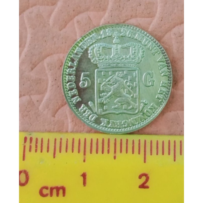 koin Belanda 5 golden tahun 1826