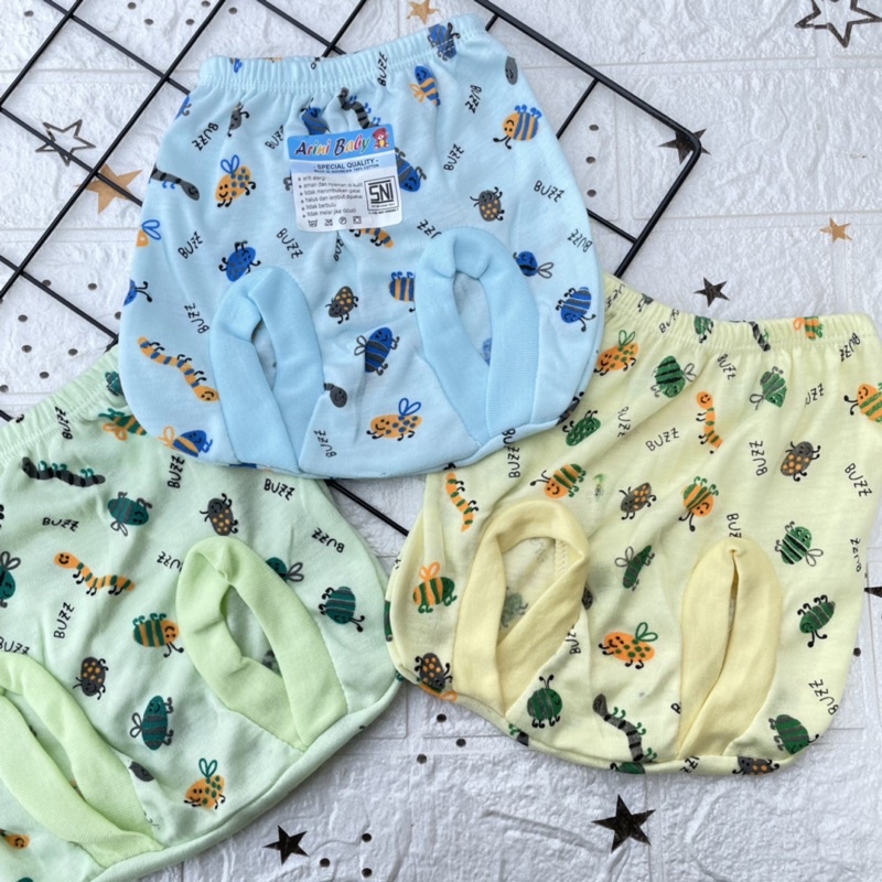 3 PCS Celana POP Motif Lucu Bayi Baru Lahir Newborn DNW BABY