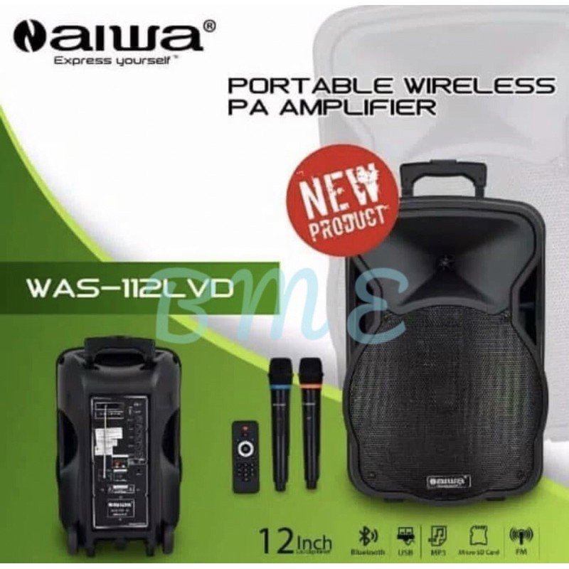 Speaker Portable Meeting Wireless Aiwa WAS-112LVD