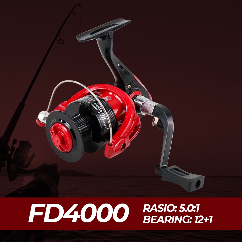 FD4000 Reel Pancing 12+1 Ball Bearing - F3TH02RE Red