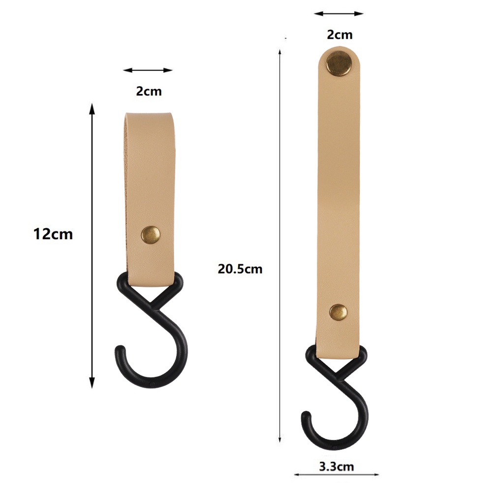 Kait Gantung Peralatan Masak Multifungsi Bahan Kulit PU Untuk Outdoor / Hiking / Camping