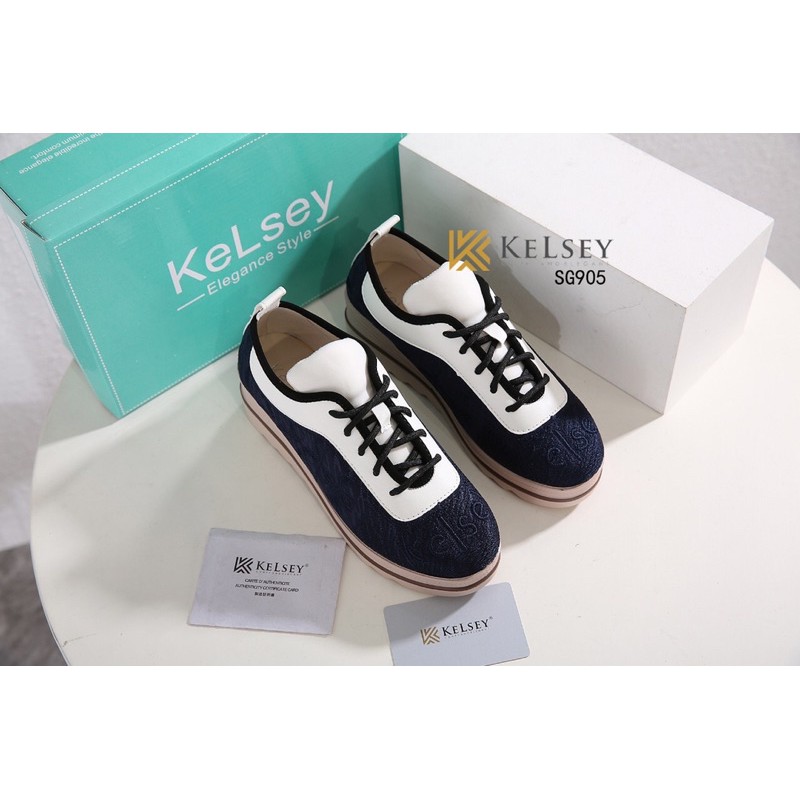 (GRATIS ALAS KAKI) Kelsey Sepatu Wedges 5cm Wanita Kelsey / Wedges Kanvas Bordir Wanita SG905