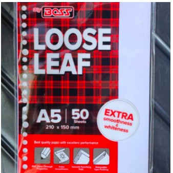 

Loose Leaf A5 isi 50 lembar polos BOSS (Acb Berkah Stationery)