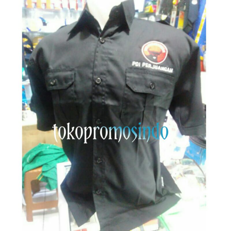 kemeja pdi perjuangan/kemeja hitam