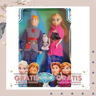  MAINAN  ANAK PEREMPUAN BONEKA FROZEN  2 ELSA ANNA OLAF DUS 