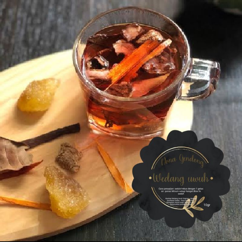 

Wedang uwuh asli jogjakarta komplit dengan gula batu