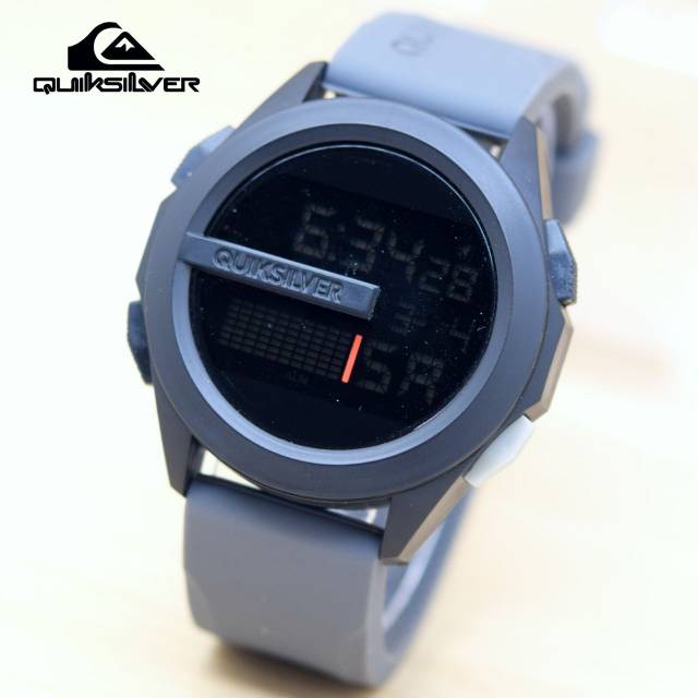 NEW Product//Jam Tangan Pria Quicksilver Bulat Strap rubber Digital